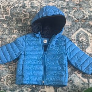 GAP Kids Blue Puffer Jacket with Hood